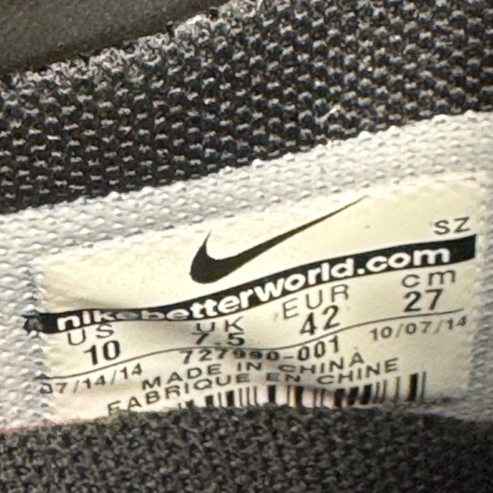 Nike Lunar Elite Sky Hi Women 10 Black Excellent Wedge Sneaker 727990-001 Ribbed